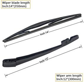 img 3 attached to 🔧 High-Quality AUTOBOO Rear Windshield Wiper Arm Blade for 2002-2016 Subaru Forester, Impreza, Legacy, and Outback - Factory OE Style