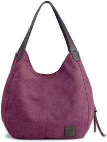 img 4 attached to PHABULS Multi Pocket Grey Shoulder Handbag: Ultimate Women's Handbags &Wallets and Shoulder Bags
