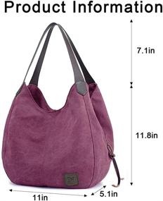 img 3 attached to PHABULS Multi Pocket Grey Shoulder Handbag: Ultimate Women's Handbags &Wallets and Shoulder Bags