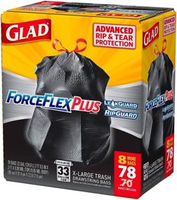 img 3 attached to 🗑️ Glad ForceFlex Extra Strong Drawstring 33 Gallon Trash Bags - Tear Resistant and Extra Large - 78 Count