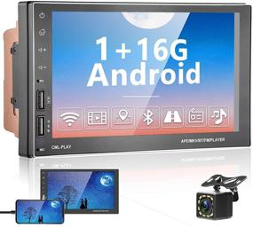 img 4 attached to 🚗 7 Inch Double Din Android Car Navigation Stereo with Bluetooth, Touchscreen, WiFi, FM Radio, Mirror Link, Dual USB, AUX, TF Card Input Port, Backup Camera Included