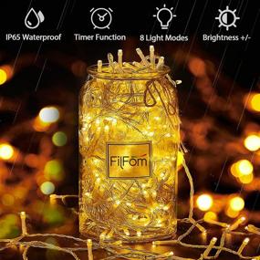 img 2 attached to ✨ FilFom Battery Operated String Lights: 2 Pack 36ft 100 LED Fairy Lights With Remote – Waterproof Twinkle Lights for Indoor & Outdoor Use