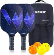 🏓 versatile composite pickleball paddles set: graphite carbon fiber polypropylene honeycomb core rackets kit with 4 balls & portable bag - perfect for men and women, indoor or outdoor play логотип