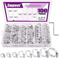 🔧 swpeet automotive stainless steel assortment - adjustable логотип