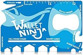 img 1 attached to 🔧 Convenience at your Fingertips with the Wallet Ninja 18 in 1 Credit Card Multi-Tool in Baby Blue!