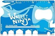 🔧 convenience at your fingertips with the wallet ninja 18 in 1 credit card multi-tool in baby blue! логотип