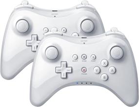 img 4 attached to 🎮 QUMOX 2X White Wireless Bluetooth Remote U Pro Controller Gamepad for Nintendo Wii U - Enhanced Gaming Experience!