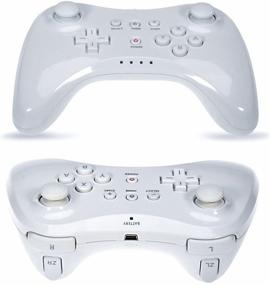 img 2 attached to 🎮 QUMOX 2X White Wireless Bluetooth Remote U Pro Controller Gamepad for Nintendo Wii U - Enhanced Gaming Experience!