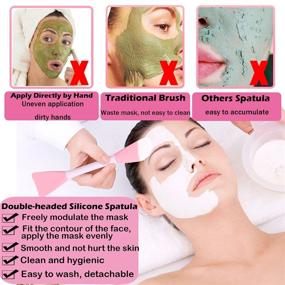 img 3 attached to 🖌️ RamPula Silicone Face Mask Brush: Flexible Applicator for Facial, Sleeping & Clay Masks, Body Lotion - Beauty Tools Makeup Brushes Applicator