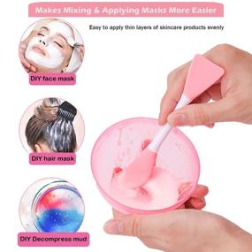 img 2 attached to 🖌️ RamPula Silicone Face Mask Brush: Flexible Applicator for Facial, Sleeping & Clay Masks, Body Lotion - Beauty Tools Makeup Brushes Applicator