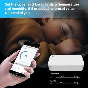 img 2 attached to Enhanced Smart Thermometer Humidity Sensor: Bluetooth Enabled Indoor Temp and Humidity Monitor for Greenhouse, Incubator, Wine Cellar, Grow Tent, Basement