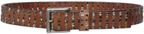 img 2 attached to Vintage Leather Men's Accessories with Cowhide Circle Stud Embellishments