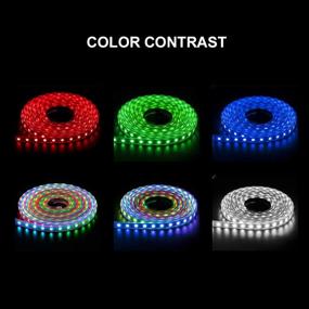 img 3 attached to BTF-LIGHTING WS2812B RGB 5050SMD Individual Addressable 16.4FT 60Pixels/m 300Pixels Flexible Black PCB Full Color LED Pixel Strip Dream Color IP30 Non-Waterproof for LED Screen, LED Wall - DC5V