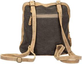 img 1 attached to Stylish and Sustainable: Myra Bag Upcycled Cowhide Backpack Backpacks