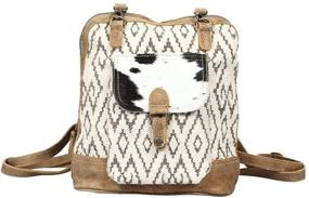 img 3 attached to Stylish and Sustainable: Myra Bag Upcycled Cowhide Backpack Backpacks