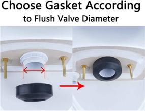 img 2 attached to 🚽 Universal Toilet Tank To Bowl Gaskets: Reliable Sealing Solution with 3 Sets Brass Hardware Kits for Most 2-Inch 2.5-Inch Flush Valve Opening 2-Piece Toilet Tanks