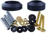 🚽 universal toilet tank to bowl gaskets: reliable sealing solution with 3 sets brass hardware kits for most 2-inch 2.5-inch flush valve opening 2-piece toilet tanks logo