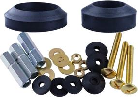 img 4 attached to 🚽 Universal Toilet Tank To Bowl Gaskets: Reliable Sealing Solution with 3 Sets Brass Hardware Kits for Most 2-Inch 2.5-Inch Flush Valve Opening 2-Piece Toilet Tanks