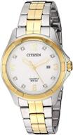 citizen women's quartz stainless steel casual wristwatch for women logo