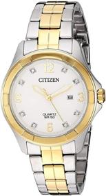 img 3 attached to Citizen Women's Quartz Stainless Steel Casual Wristwatch for Women