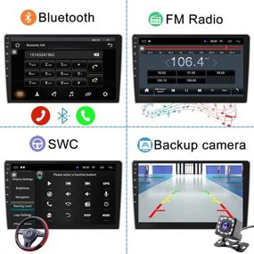 img 1 attached to 🚗 Высокопроизводительный 10.1-дюймовый Android автомобильный стерео с GPS и сенсорным экраном - FM/WiFi/Зеркальная связь - Bluetooth - Камера заднего вида + микрофон