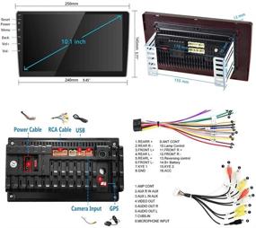 img 3 attached to 🚗 Высокопроизводительный 10.1-дюймовый Android автомобильный стерео с GPS и сенсорным экраном - FM/WiFi/Зеркальная связь - Bluetooth - Камера заднего вида + микрофон