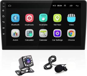 img 4 attached to 🚗 Высокопроизводительный 10.1-дюймовый Android автомобильный стерео с GPS и сенсорным экраном - FM/WiFi/Зеркальная связь - Bluetooth - Камера заднего вида + микрофон