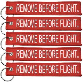 img 2 attached to 🔑 Enhance Safety with Apex Imports 5X Remove Before Flight Key Chain (5 Pack)