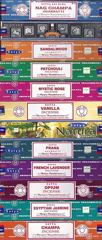 sandalwood patchouli lavender egyptian satya 로고