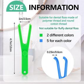 img 3 attached to Reusable Flosser Handle Set - 10 Pieces Dental Floss Holder for Effective Oral Clearing and Easy Flossing