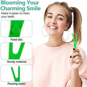 img 1 attached to Reusable Flosser Handle Set - 10 Pieces Dental Floss Holder for Effective Oral Clearing and Easy Flossing