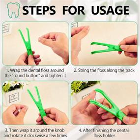 img 2 attached to Reusable Flosser Handle Set - 10 Pieces Dental Floss Holder for Effective Oral Clearing and Easy Flossing