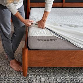 img 1 attached to Enhance Your Sleep with Tempur-Pedic Cool Luxury Mattress Protector, King Size, in Crisp White