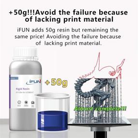 img 3 attached to 🔮 IFUN 3D Rapid Resin - Low Odor LCD UV-Curing Photopolymer Resin for Fast 405Nm LCD 3D Printing - Standard Rigid Formula in Purple - 500G