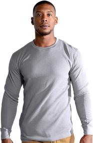 img 4 attached to 👕 Men's Basic Waffle Thermal Knit Sweater Long Sleeve Crewneck T-Shirt Big Size Small to 6X-Large - A Styled Evolution in Design