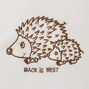 img 1 attached to 🦔 HALO Big Kids Sleepsack Wearable Blanket: Hedgehogs Embroidery, Light Weight Knit, Cream, 4/5T