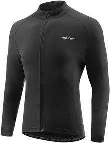 img 4 attached to 🚴 Baleaf Men's Thermal Cycling Jersey: Long Sleeve Fleece Cycling Jacket for Winter – Water Repellent, Windproof, Full Zip & Lightweight