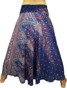 img 1 attached to Lovely Creationss Bohemian Skirts Rainbow Women's Clothing and Skirts