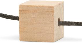 img 1 attached to 🔲 1 Inch Unfinished Wooden Square Spacer Beads with 3/16 Hole - Pack of 15, Ideal for Jewelry Making, Craft Projects, DIY Necklaces by Woodpeckers