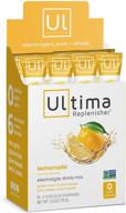 ultima replenisher new formula lemonade stickpacks – 20 count (net wt. 2.5 oz) logo