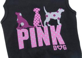 img 1 attached to 🐶 Oasis Plus Pink Dog Printed Cotton Pet T-Shirt Vest Costume for Female & Male Dogs, Cats, and Rabbits