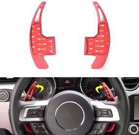 img 4 attached to 🚗 Enhanced Car Steering Wheel Shift Paddle Shifter Cover for Ford Mustang 2015-2017
