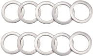 🔧 m14 aluminum oil drain plug crush washers gaskets for mazda, compatible with part # 9956-41-400, ideal for oil change, pack of 10 logo