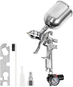 img 4 attached to 🎨 BEETRO HVLP Gravity Feed Air Spray Gun 20oz/600ml Capacity | 5-10CFM | 2.0mm Copper Nozzle | Air Regulator and Filter Included | Optimal Working Pressure 3.0bar/43psi
