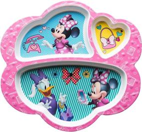 img 2 attached to 🍽️ Zak Designs Disney Dinnerware Set with Melamine 3-Section Divided Plate and Utensil - Durable Material, Perfect for Kids - 3 Piece, Minnie Mouse 3pc
