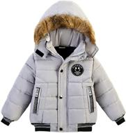 🧥 warm winter down jacket for toddler boys | hooded thick snowsuit coat parka outerwear logo