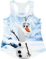 frozen olaf junior's size sublimated tank top shirt by disney: a cool & stylish must-have! logo