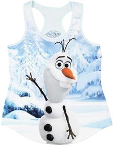 img 3 attached to Frozen Olaf Junior's Size Sublimated Tank Top Shirt by Disney: A Cool & Stylish Must-Have!