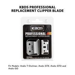 img 1 attached to KBDS T Outliner Replacement Blades-Ceramic T Blade + Silver Steel Blade, T Outliner Blade Replacement for 04521 Hair Trimmer