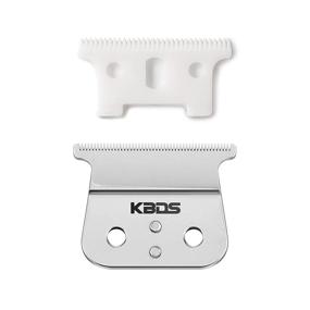 img 4 attached to KBDS T Outliner Replacement Blades-Ceramic T Blade + Silver Steel Blade, T Outliner Blade Replacement for 04521 Hair Trimmer